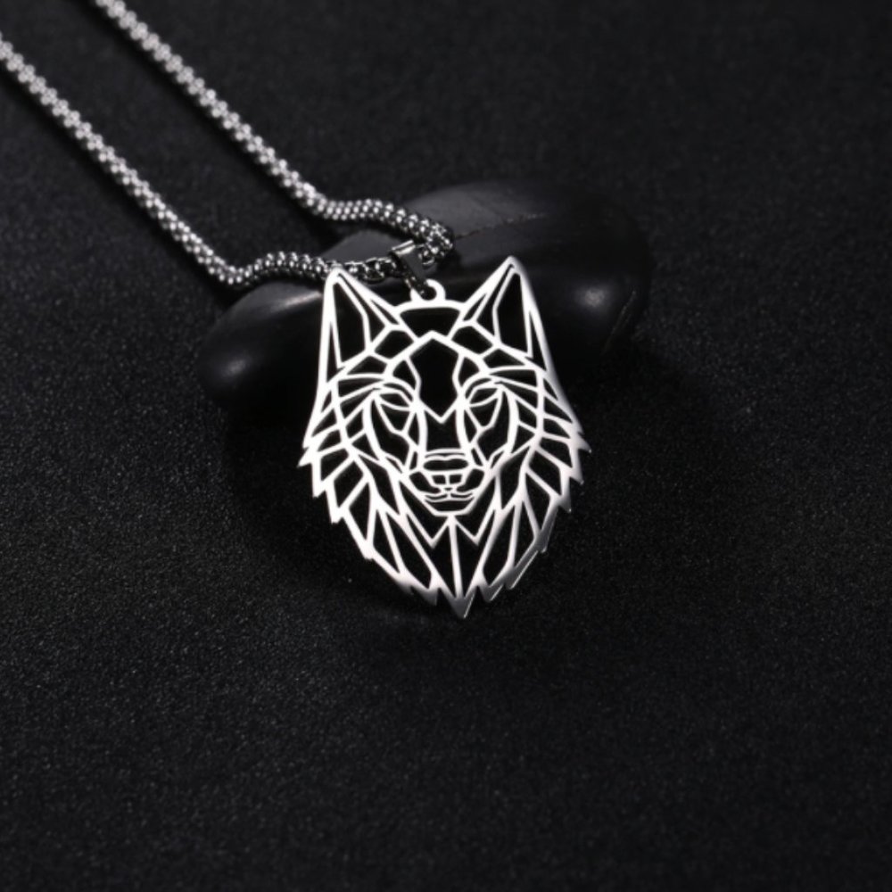 Stainless Steel Wolf Necklace